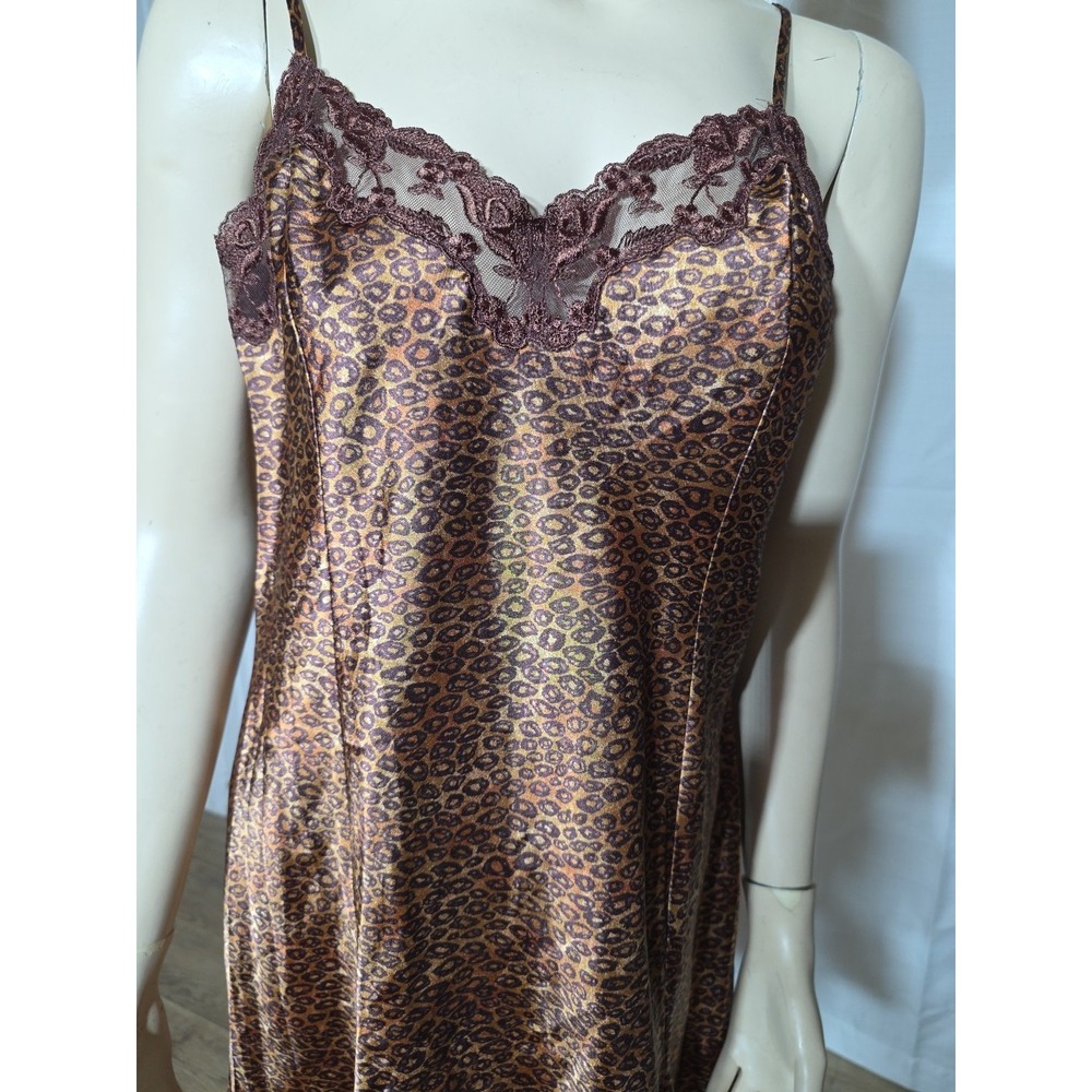 VICTORIA'S SECRET Vintage Nightgown Large Lace Cheetah‎ lace Y2K 90S slip NWT 99
